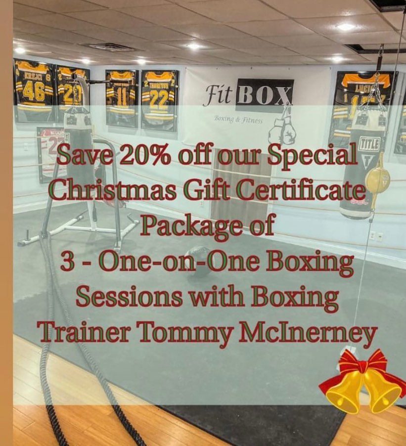 The perfect gift to relieve all that 2021 stress . For more info contact us at Call/text (781)727-9503) or email fitbox@outlook.com @tommymcinerney